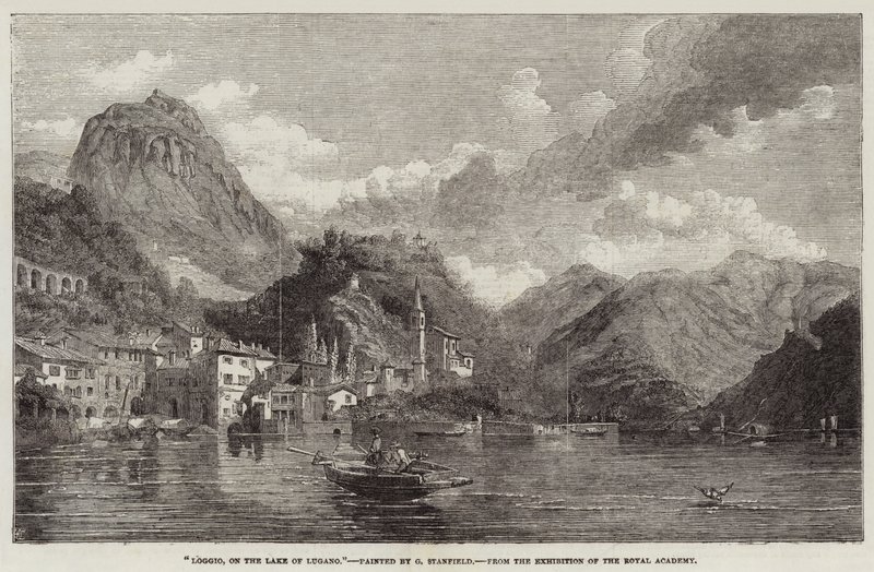 Loggio, no lago de Lugano de George Clarkson Stanfield