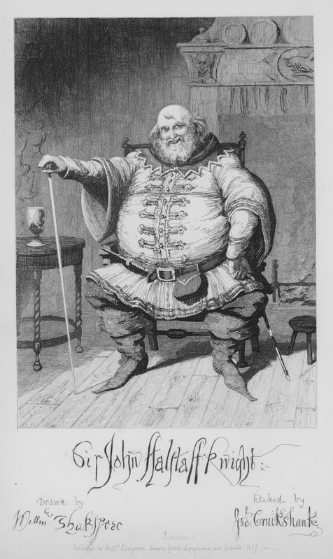 Sir John Falstaff Knight de George Cruikshank