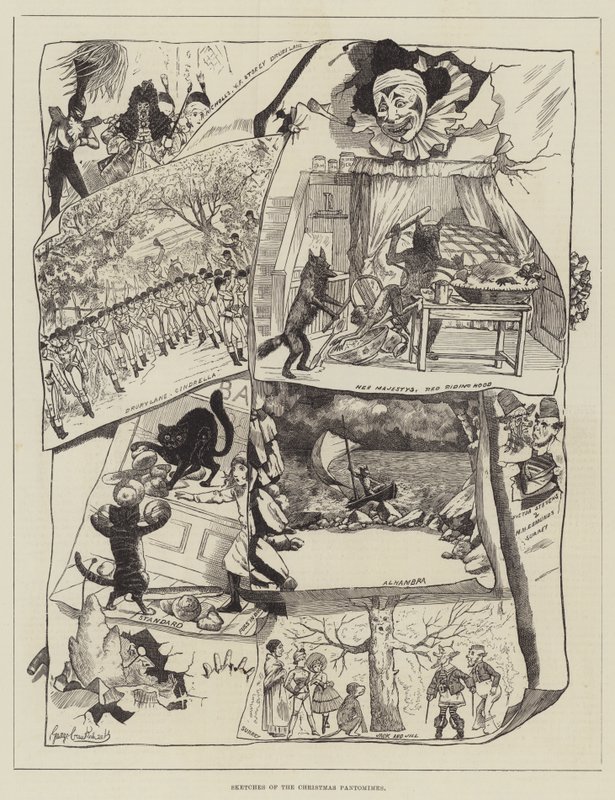 Esboços da Pantomima de Natal de George Cruikshank