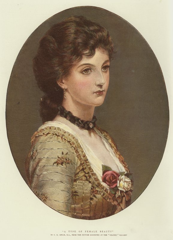 Um tipo de beleza feminina (cromolitro) de George Dunlop Leslie