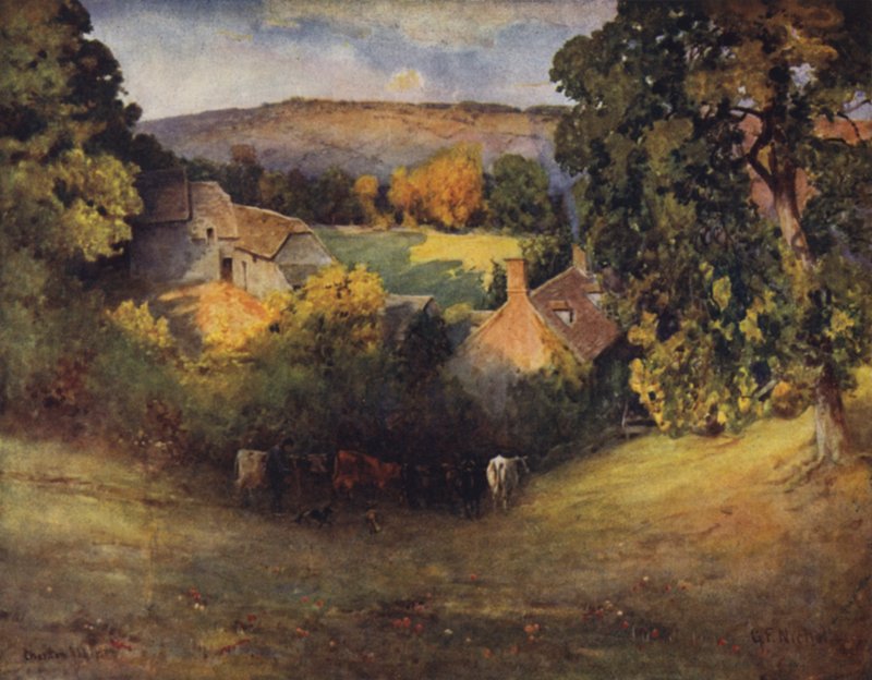 Uma Fazenda Cotswold, Charlton Abbots de George Franck Nicholls