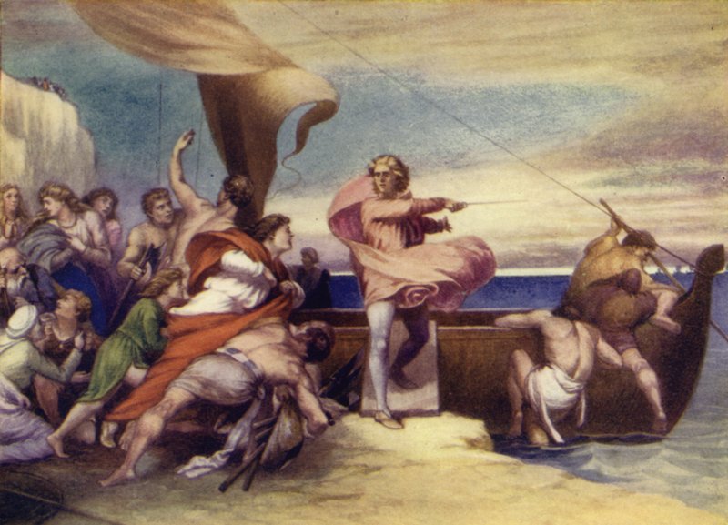 Alfred incitando os saxões para resistir aos dinamarqueses de George Frederick Watts