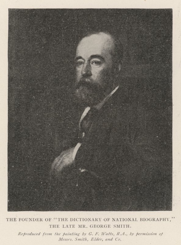 O Fundador do Dicionário da Biografia Nacional, o falecido Sr. George Smith de George Frederick Watts