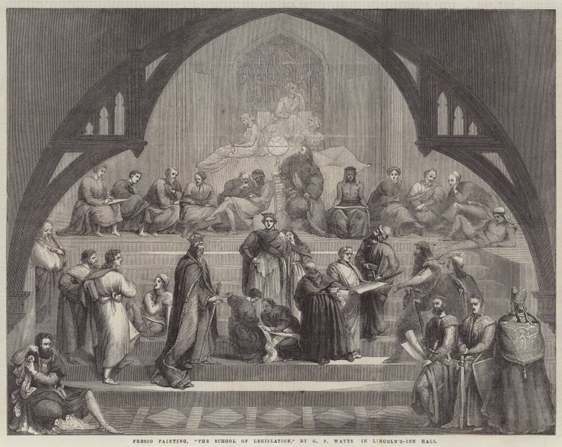 A escola da legislação de George Frederick Watts