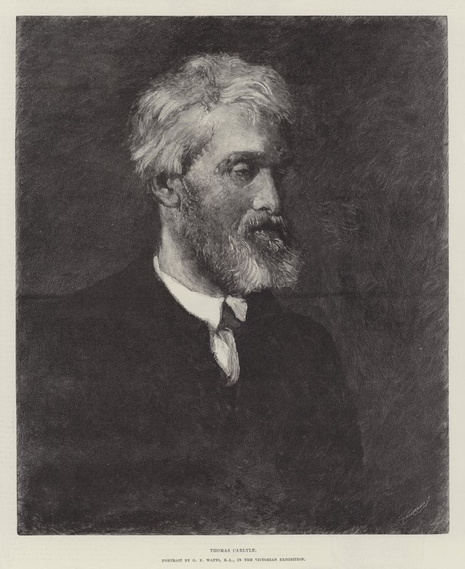Gravura de Thomas Carlyle de George Frederick Watts