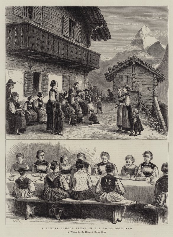 Um tratamento da escola dominical no Oberland suíço de George Goodwin Kilburne