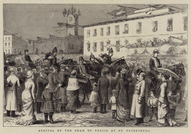 Chegada do Xá da Pérsia em São Petersburgo de George Goodwin Kilburne