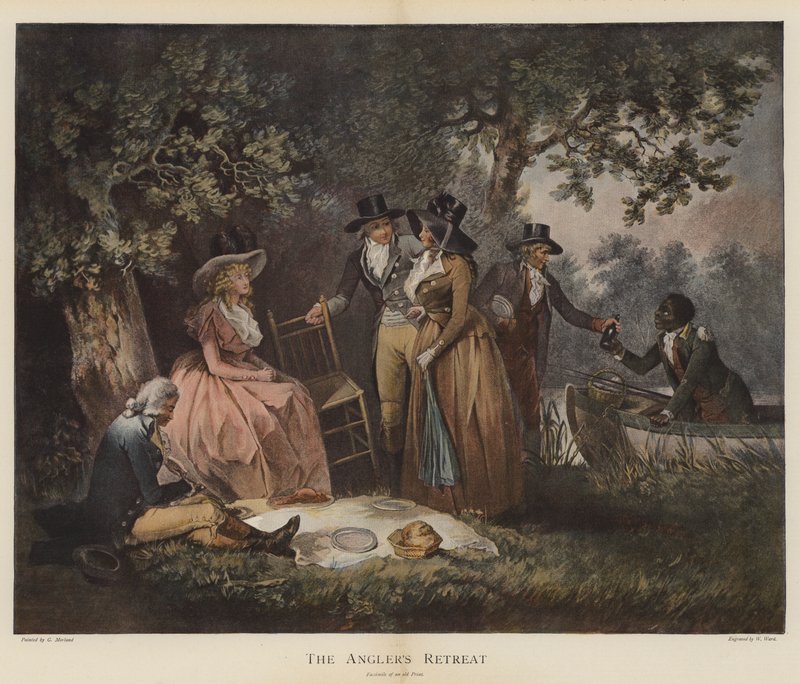 O Retiro do Pescador (cromolito) de George Morland