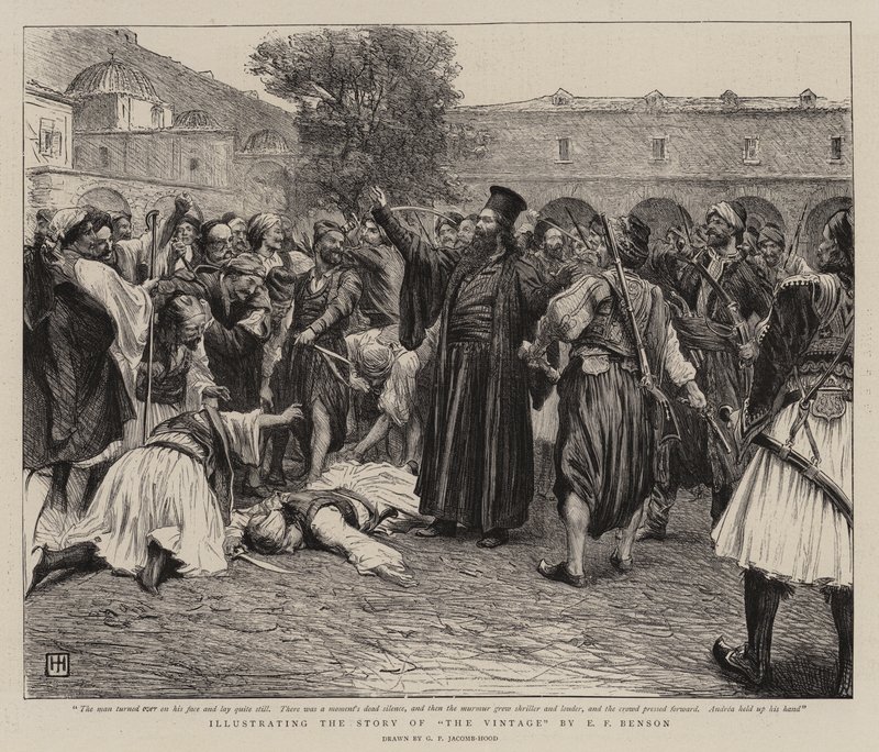 Ilustrando a história do vintage por EF Benson de George Percy Jacomb Hood