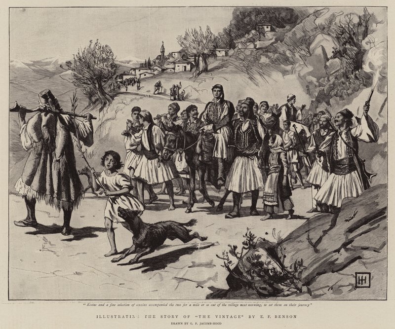 Ilustrando a história do vintage pela gravura de EF Benson de George Percy Jacomb Hood