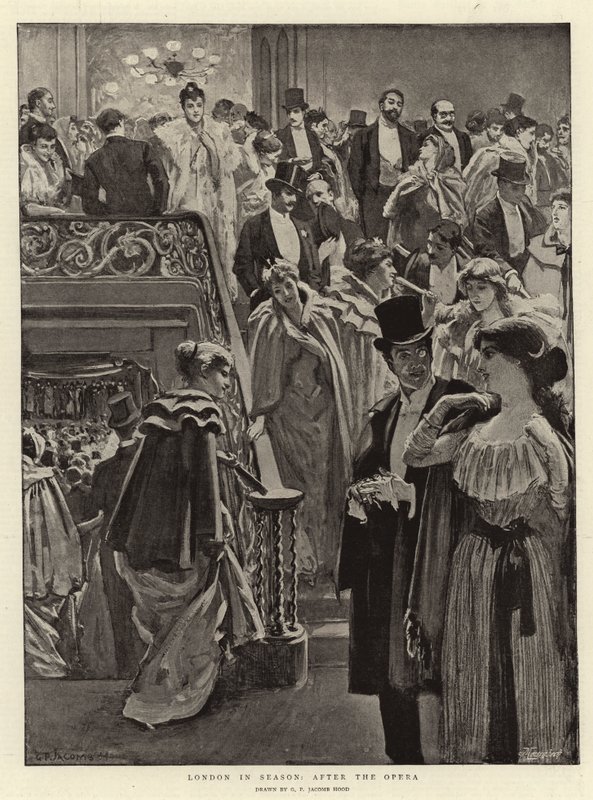 Londres na temporada, depois da ópera de George Percy Jacomb Hood