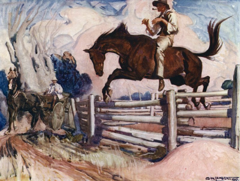 Ilustração para Romance of Empire, Australia de George Washington Lambert