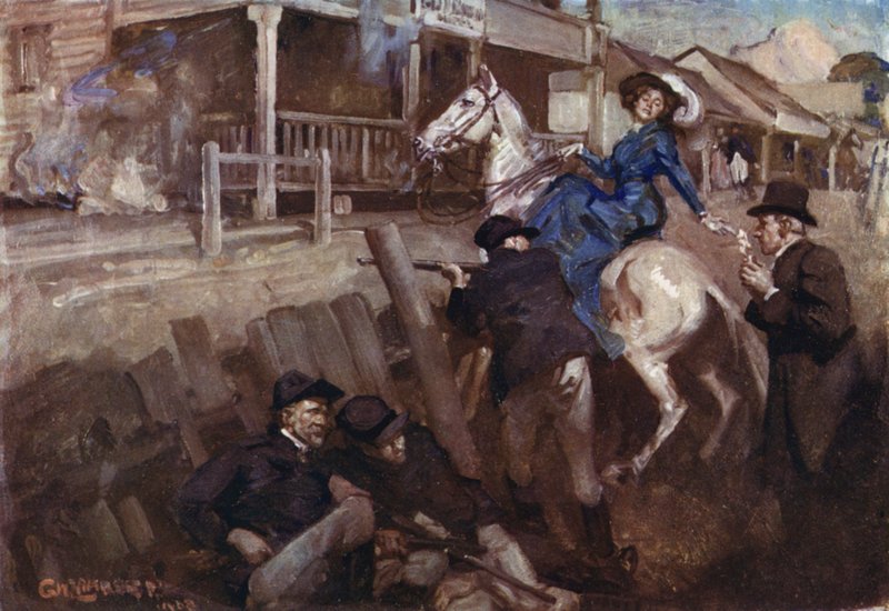 Ilustração para Romance of Empire, Australia de George Washington Lambert