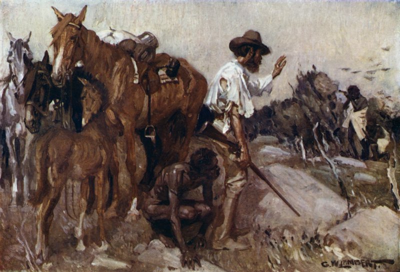 Ilustração para Romance of Empire, Australia de George Washington Lambert