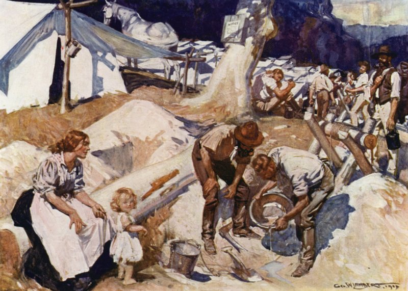 Ilustração para Romance of Empire, Australia de George Washington Lambert
