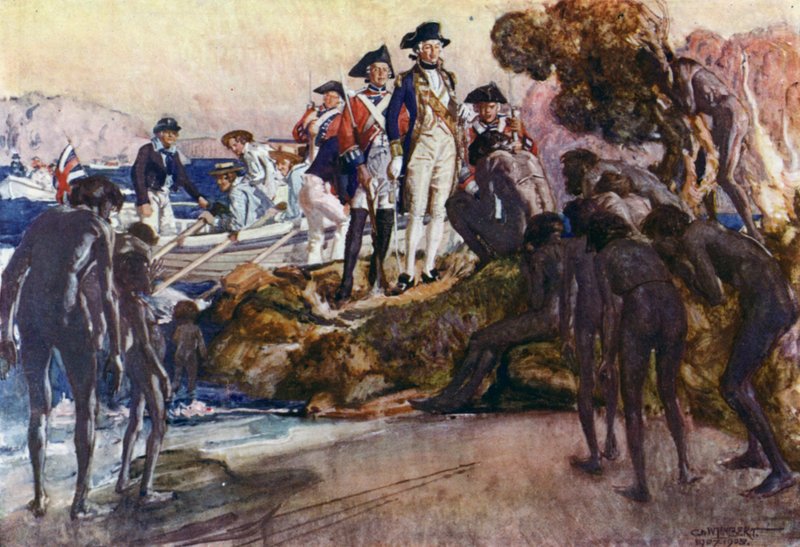 Ilustração para Romance of Empire, Australia de George Washington Lambert