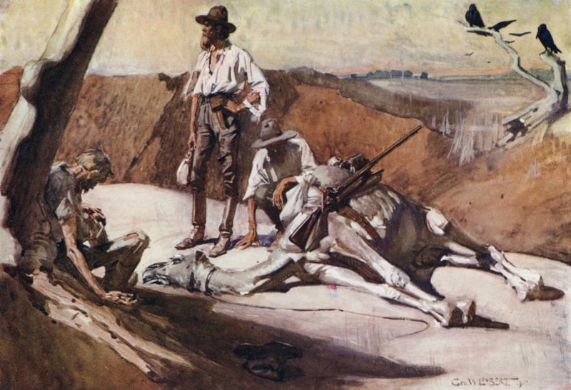 Ilustração para Romance of Empire, Australia de George Washington Lambert