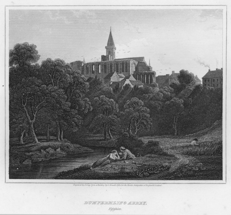 Dumfermling Abbey, Fifeshire (gravura) de George (after) Arnald
