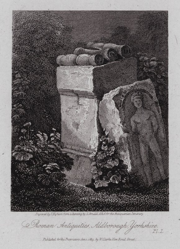 Antiguidades Romanas, Aldborough, Yorkshire (gravura) de George (after) Arnald