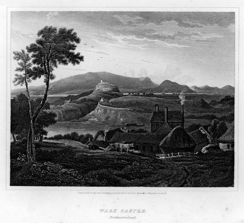 Castelo de Wark, Northumberland (gravura) de George (after) Arnald