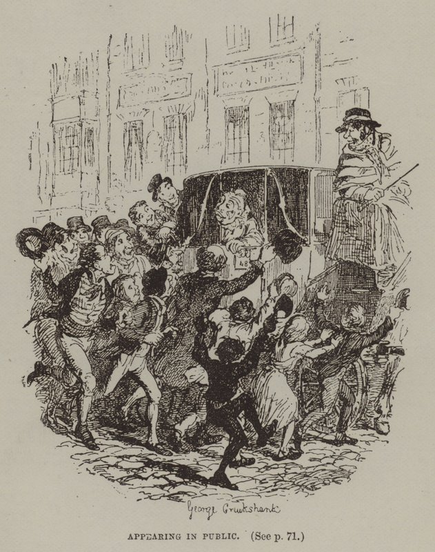 Aparecer em público (gravação) de George (after) Cruikshank