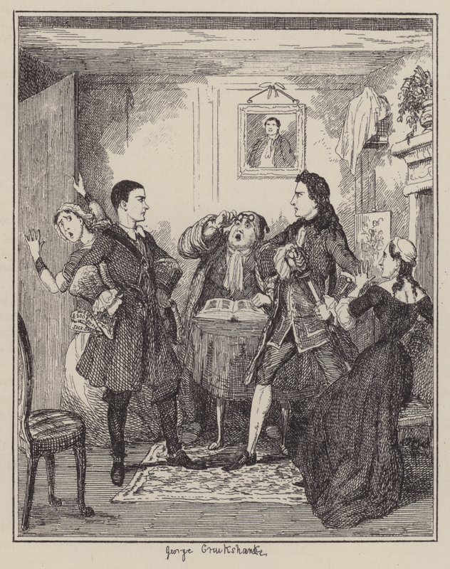 Ilustração para Jack Sheppard (gravura) de George (after) Cruikshank