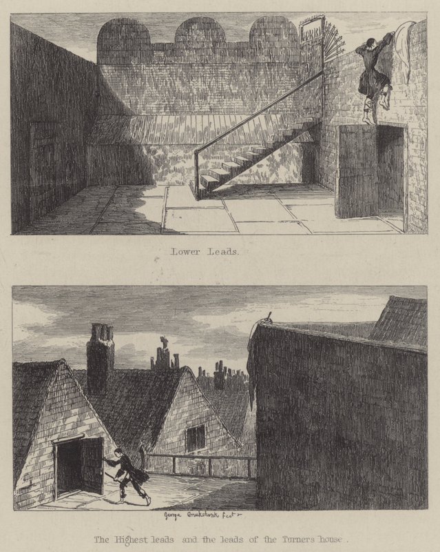 Ilustração para Jack Sheppard (gravura) de George (after) Cruikshank