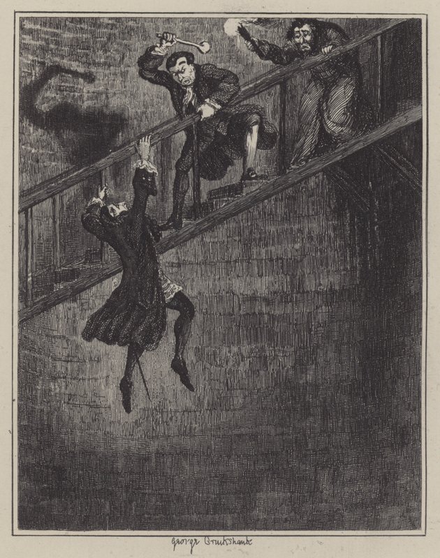 Ilustração para Jack Sheppard (gravura) de George (after) Cruikshank