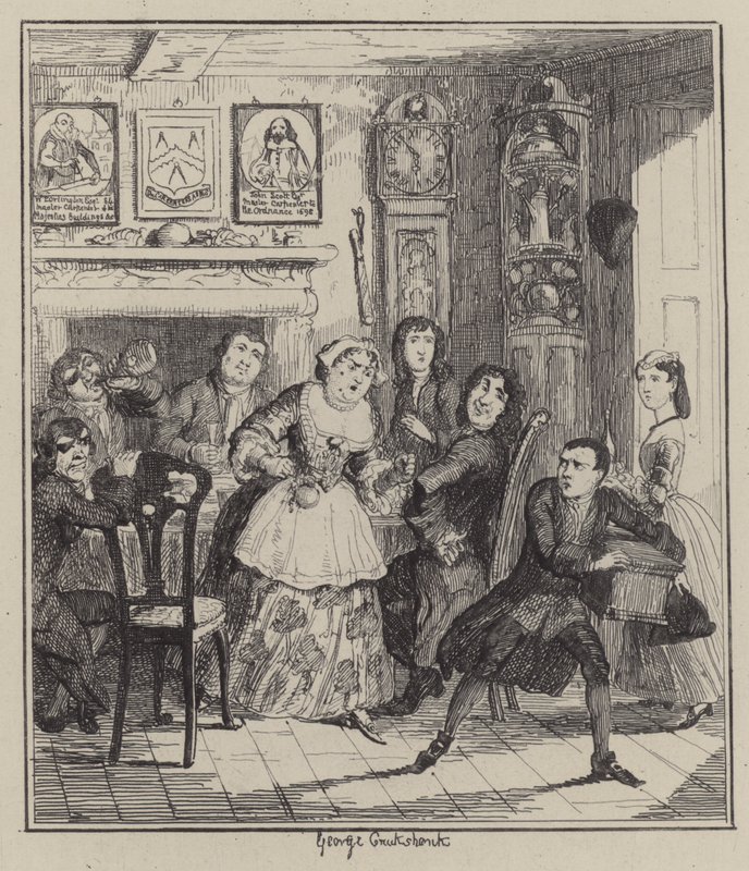 Ilustração para Jack Sheppard (gravura) de George (after) Cruikshank