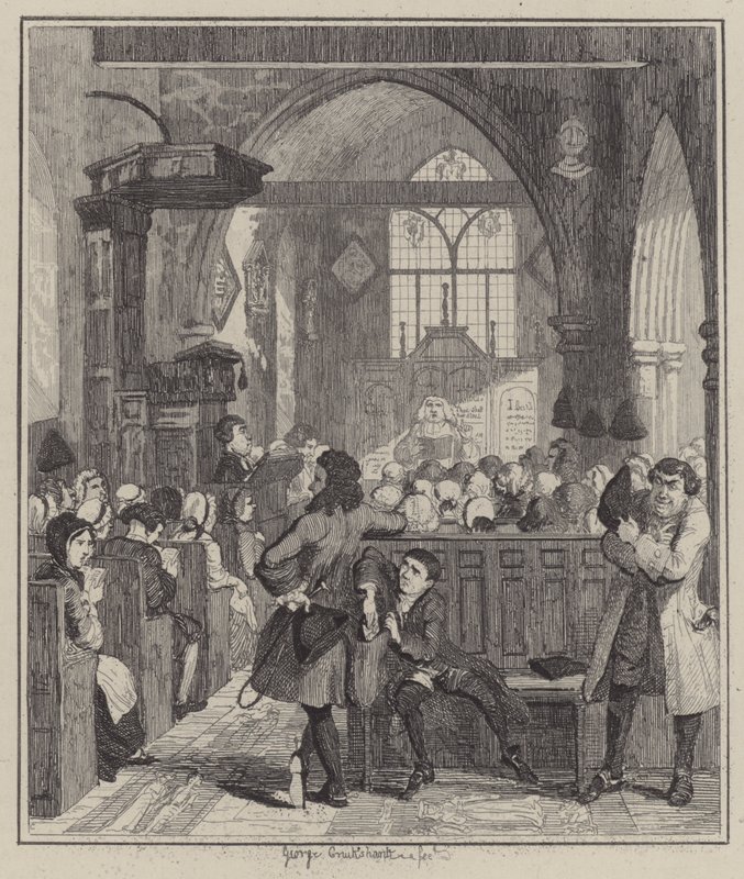 Ilustração para Jack Sheppard (gravura) de George (after) Cruikshank