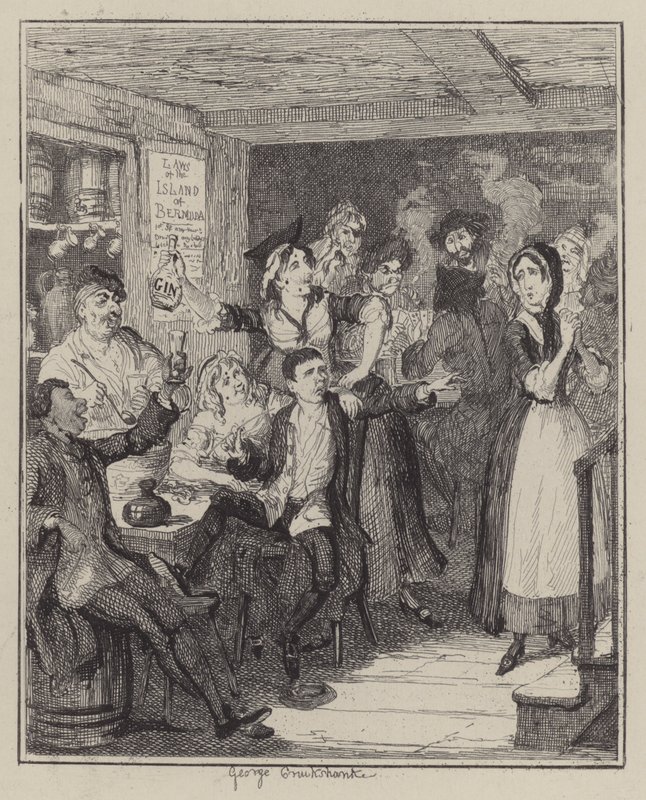 Ilustração para Jack Sheppard (gravura) de George (after) Cruikshank