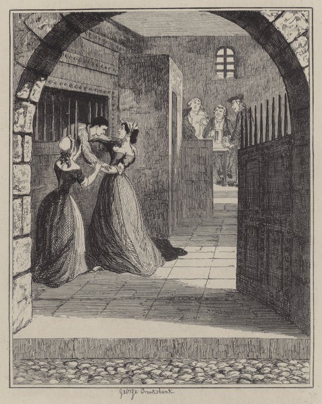 Ilustração para Jack Sheppard (gravura) de George (after) Cruikshank