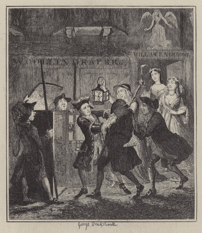Ilustração para Jack Sheppard (gravura) de George (after) Cruikshank