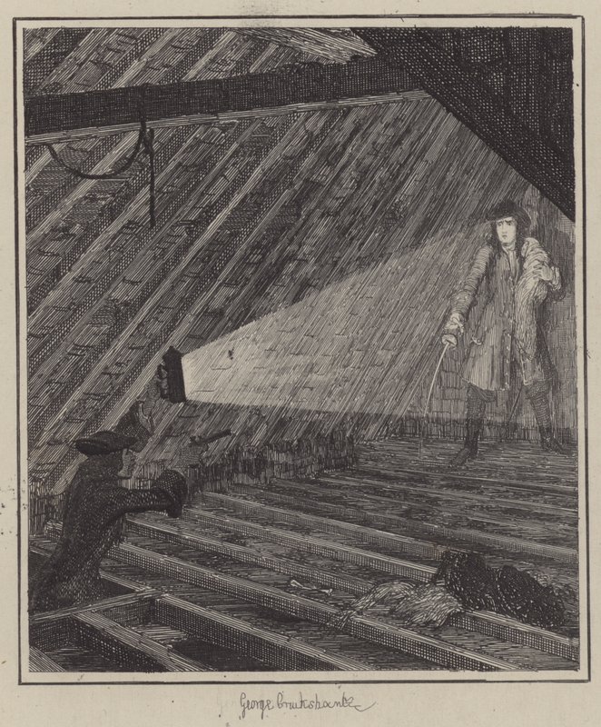 Ilustração para Jack Sheppard (gravura) de George (after) Cruikshank