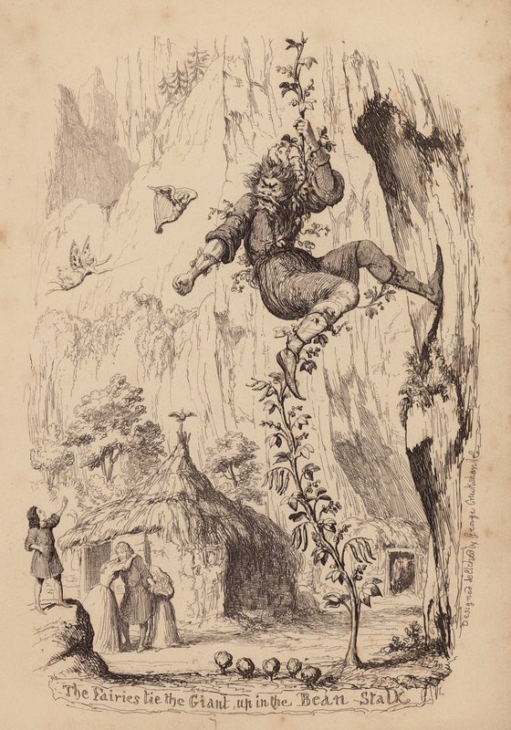 Jack and the Beanstalk (gravura) de George (after) Cruikshank