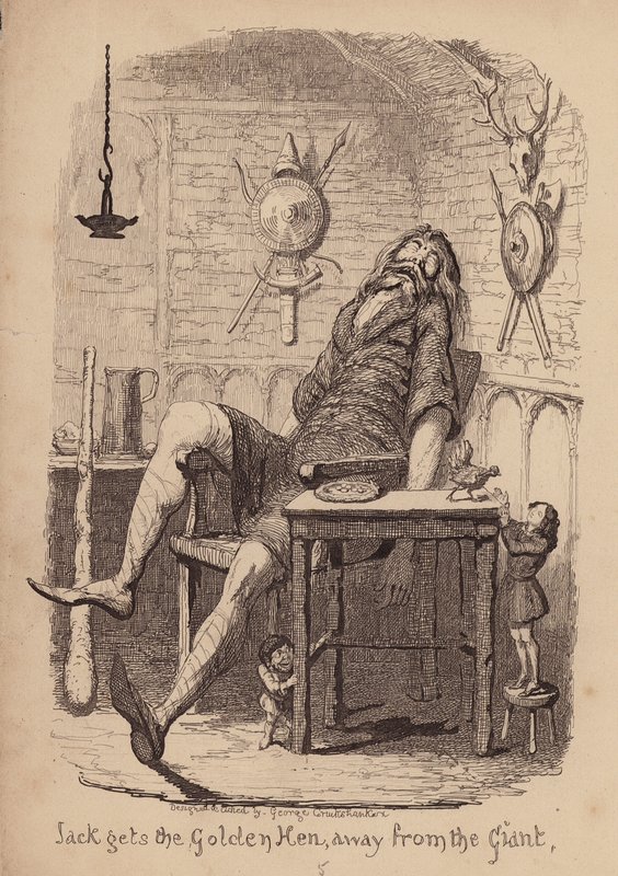Jack and the Beanstalk (gravura) de George (after) Cruikshank