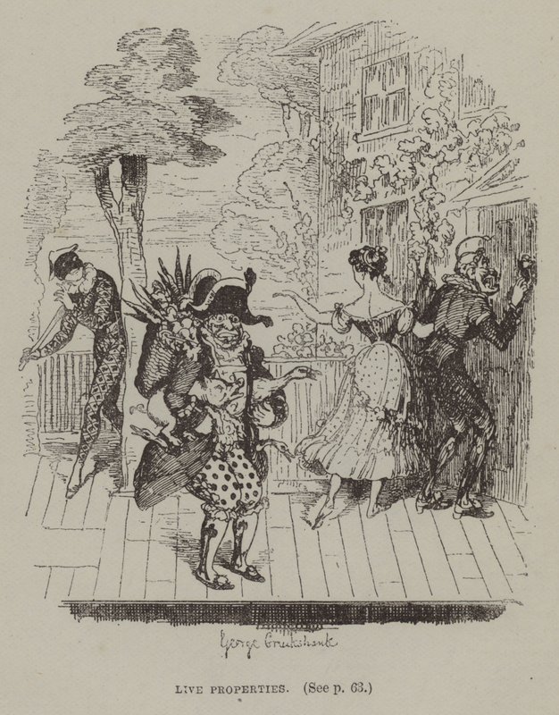 Propriedades ao vivo (gravura) de George (after) Cruikshank