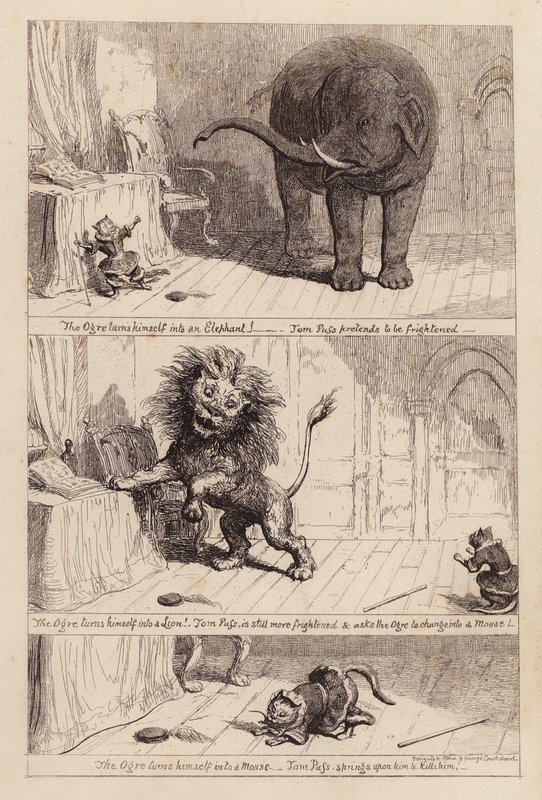 O Gato das Botas (gravura) de George (after) Cruikshank