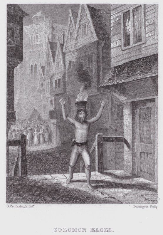 Solomon Eagle (gravura) de George (after) Cruikshank
