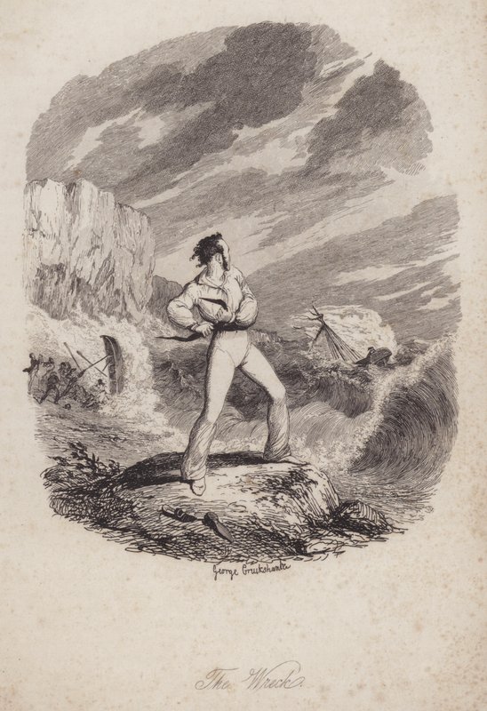 O Naufrágio (gravura) de George (after) Cruikshank