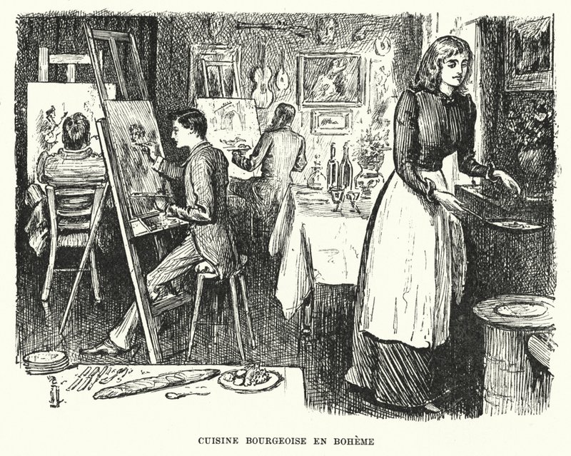 Ilustração para Trilby de George du Maurier (gravura) de George (after) Du Maurier