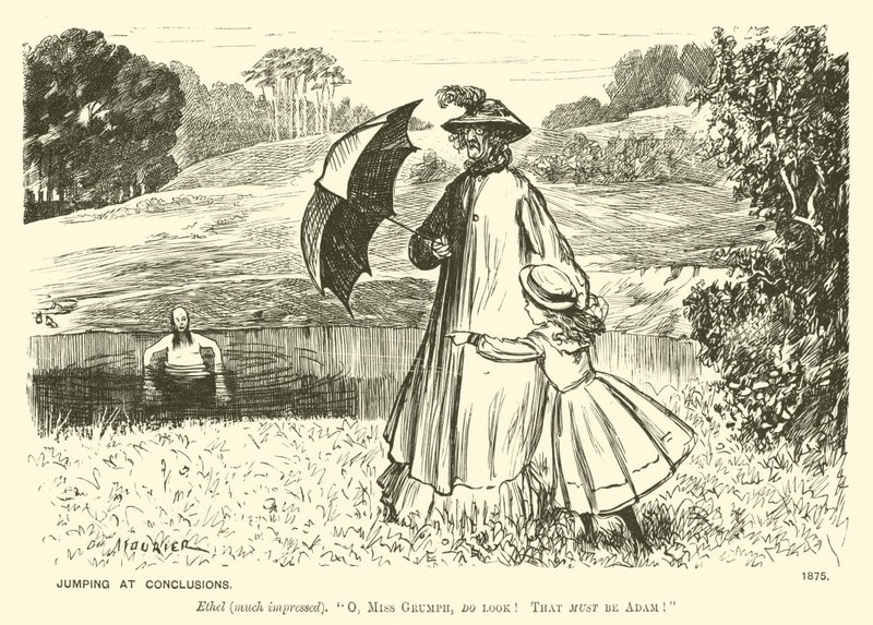 Saltar às conclusões (gravura) de George (after) Du Maurier