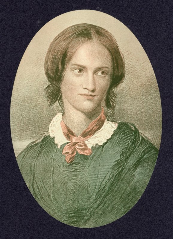 Charlotte Bronte, romancista inglesa (gravura a cores) de George (after) Richmond