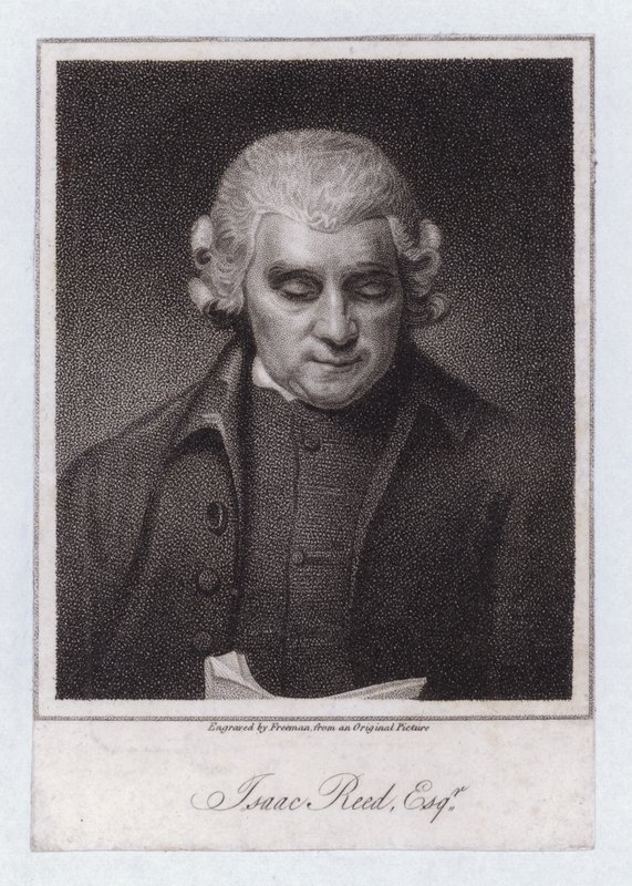 Isaac Reed, editor literário e colecionador de livros em inglês (gravura) de George (after) Romney