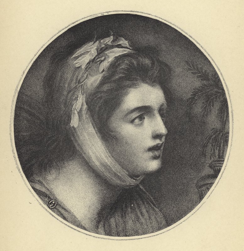 Lady Hamilton como Sensibilidade (gravura) de George (after) Romney