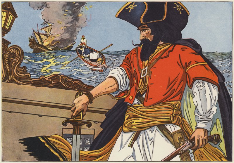 Barba Negra, o mais famoso dos piratas da Costa Atlântica de George Alfred Williams