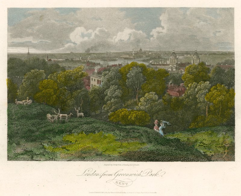 Londres a partir do Greenwich Park, Kent de George Arnald