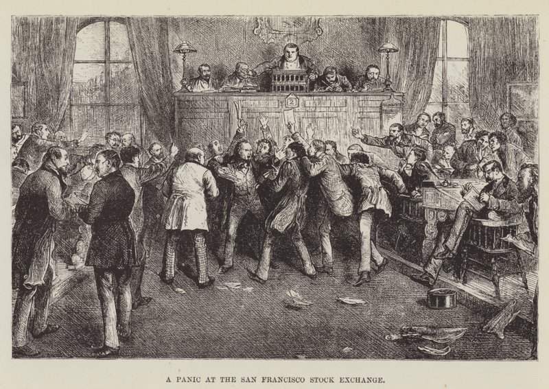 Um pânico na Bolsa de Valores de São Francisco de George Augustus Sala