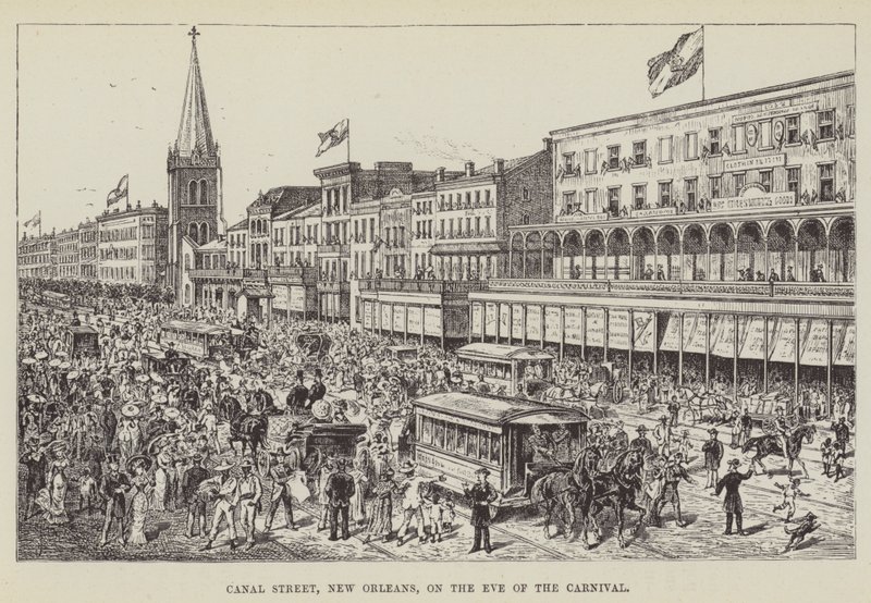 Canal Street, Nova Orleans, na véspera do carnaval de George Augustus Sala