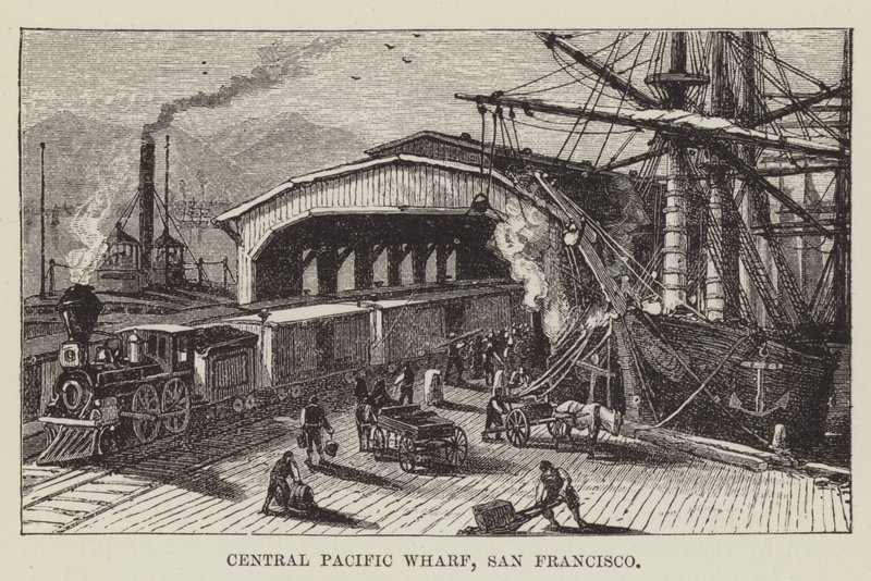 Central Pacific Wharf, São Francisco de George Augustus Sala